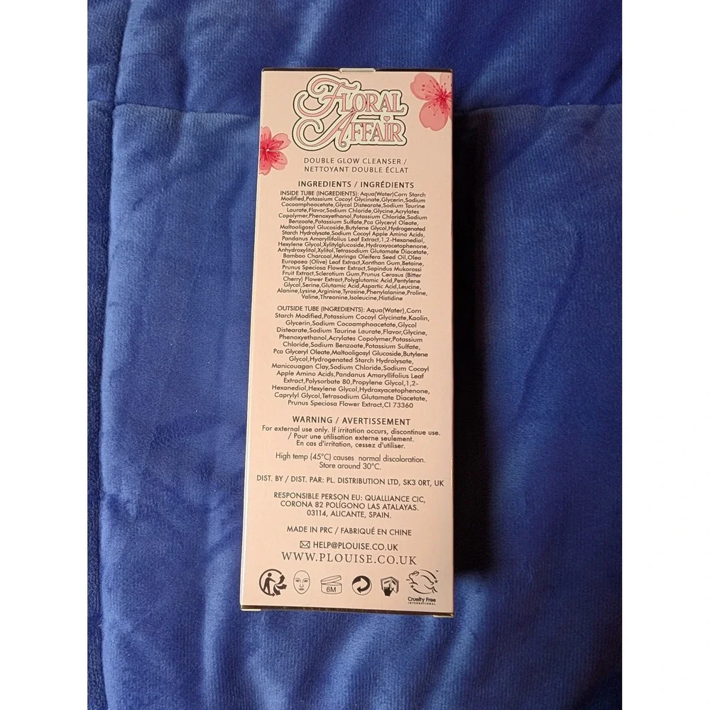 PLouise Floral Affair Double Glow Cleanser Women 100g Pink Cherry Extract NWT